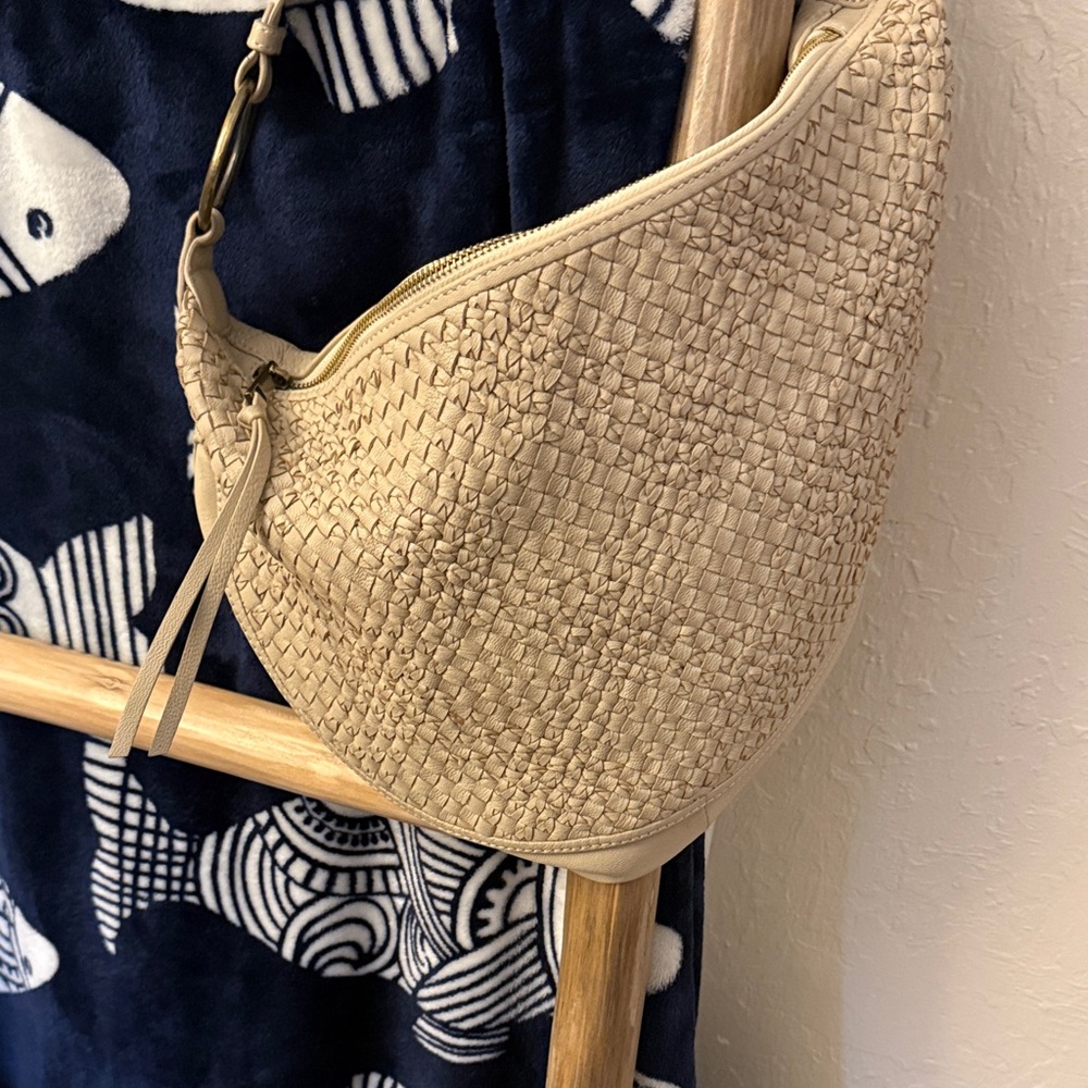 Anthropology Woven Crescent Shoulder Bag - Beige - Picture 2 of 13